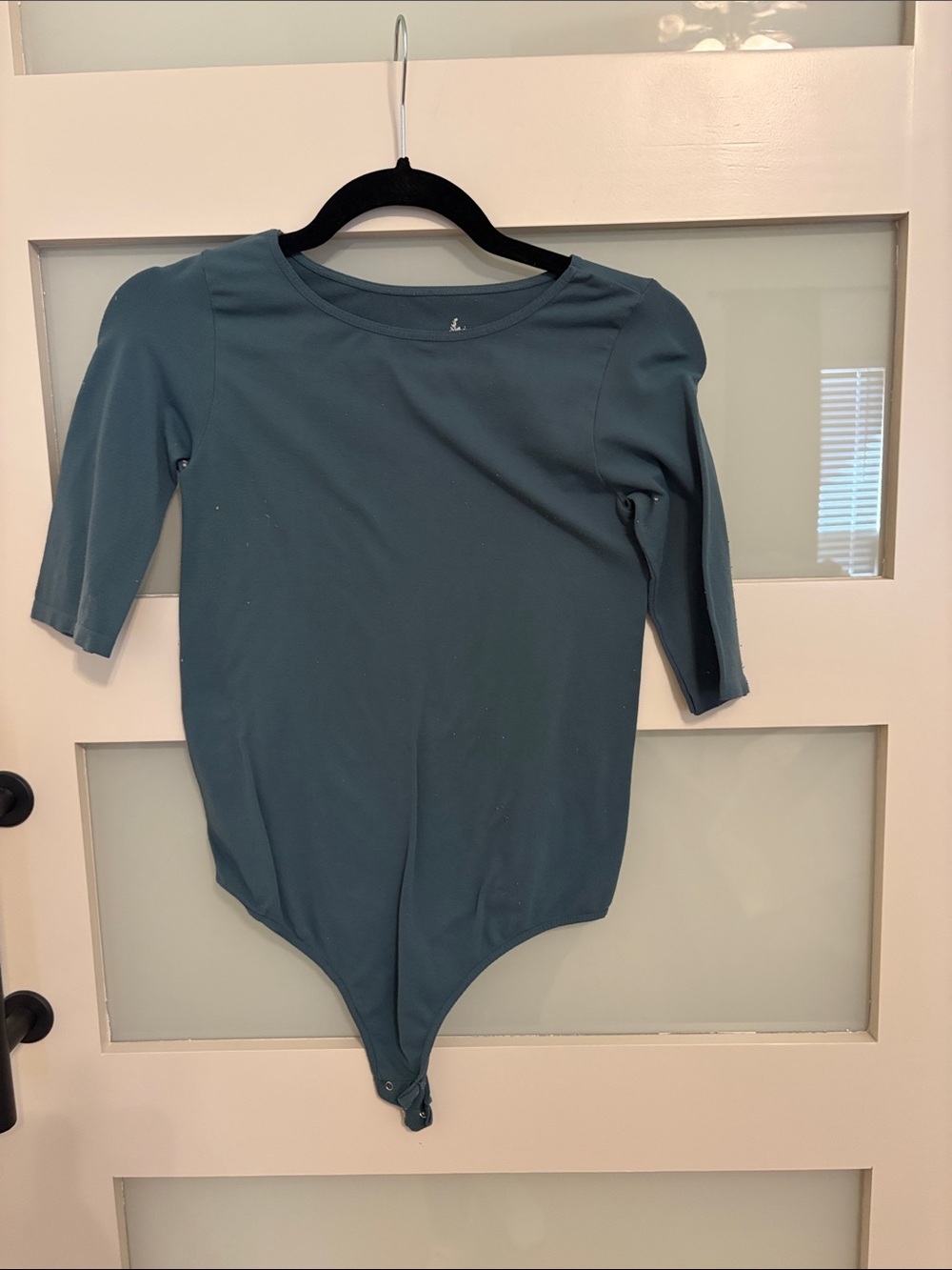 Free People Kids Teal-Blue Long Sleeve One-Piece Bodysuit